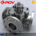 3 way flanged stainless steel ball valve dn32